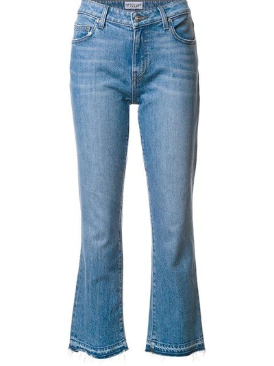 Derek Lam 10 Crosby Gia Mid-rise Cropped Flare Jeans In Light Wash