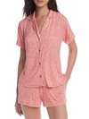 Dkny Sleepwear Knit Pajama Shorts Set In Pink Logo