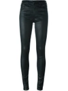 Ag Farrah High-rise Sateen Skinny Jeans In Black