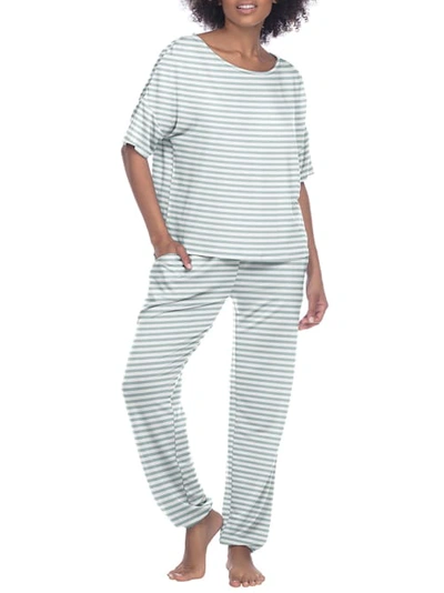 Honeydew Intimates Sun Lover Knit Lounge Set In Chilled Stripe