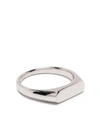 Tom Wood Silver Knut Signet Ring In Silber