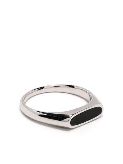 Tom Wood Mario Onyx Ring In Silber