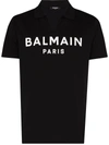 BALMAIN LOGO-PRINT POLO SHIRT