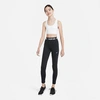 Nike Pro Dri-fit Big Kids' (girls') Leggings In Black/white