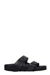 BIRKENSTOCK ARIZONA FLATS IN BLACK LEATHER,BM21S680809