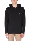 Ps By Paul Smith Ps Paul Smith Hoodie With Zebra Logo Patch In Nero