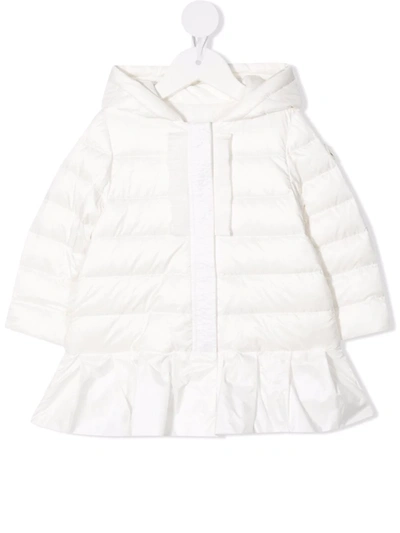 Moncler Babies' Ruffled Down Padded Jacket In White