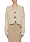 Proenza Schouler Eco Cashmere Blend Crop Cardigan In Neutral