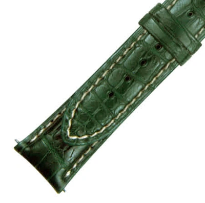 Hadley Roma 21 Mm Green Alligator Leather Strap