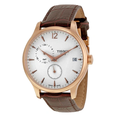 Tissot Tradition Rose Gold-tone Mens Watch T0636393603700 In Brown / Gold / Rose / White