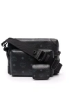 Mcm Berlin Visetos Coated Canvas Crossbody Bag In Black