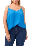 1.state Sheer Inset Camisole In Marina Blue