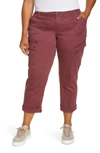 Wit & Wisdom 'ab'solution Roll Cuff Stretch Utility Pants In Rum Raisin