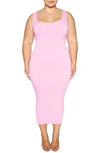 knee length dresses for ladies Black Hourglass Rib Midi Dress main image 1