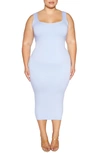 Naked Wardrobe Hourglass Midi Dress In Periwinkle