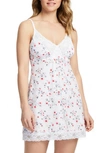 Montelle Intimates Lace Bust Support Chemise In Cherry Blooms