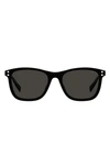 Levi's 53mm Mirrored Rectangle Sunglasses In Black/ Grey