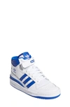 Adidas Originals Kids' Forum Mid Sneaker In Wht/royblue