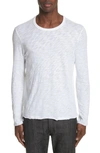 Atm Anthony Thomas Melillo Distressed Long Sleeve T-shirt In White