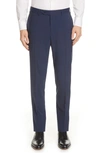 CANALI FLAT FRONT SOLID STRETCH WOOL TROUSERS,EU00551303740131