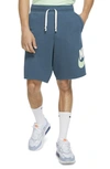 Nike Sportswear Alumni Shorts In Ash Green/ Sail