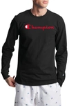 Champion Heritage Long Sleeve Graphic Tee In Black