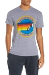 Aviator Nation Rainbow Logo T-shirt In Heathr Grey