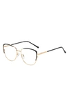 Fifth & Ninth Sierra 53mm Cat Eye Optical Glasses In Black/ Clear