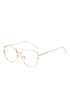 Fifth & Ninth Sierra 53mm Cat Eye Optical Glasses In White/ Clear