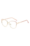 Fifth & Ninth Sierra 53mm Cat Eye Optical Glasses In Pink/ Clear