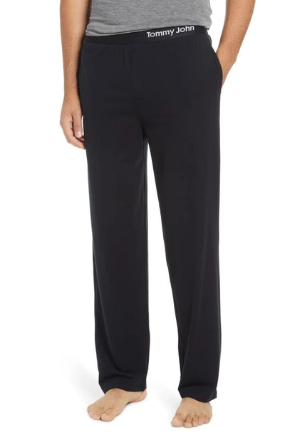 Tommy John Cool Cotton Pajama Pants In Black