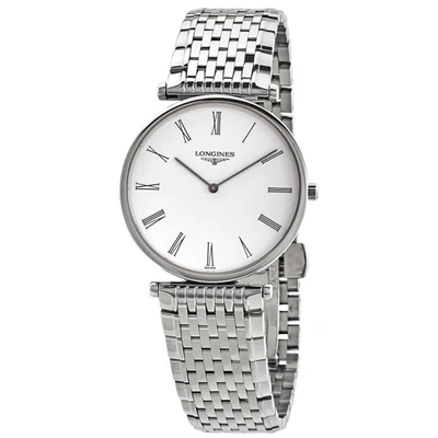 Longines La Grande Classique Quartz White Dial Ladies Watch L4.709.4.21.6 In Black,silver Tone,white