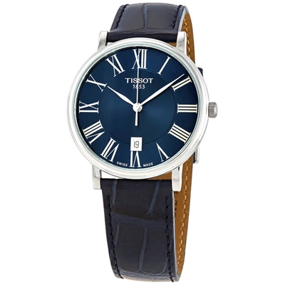 Tissot Carson Premium Quartz Blue Dial Mens Watch T122.410.16.043.00 In Blue,silver Tone