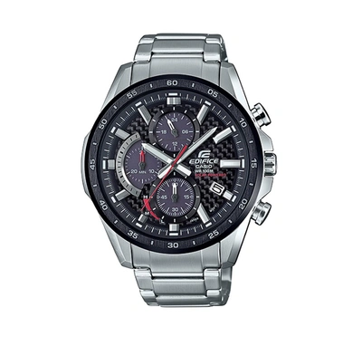 Casio Edifice Chronograph Quartz Mens Watch Eqs900db-1av In Black,silver Tone