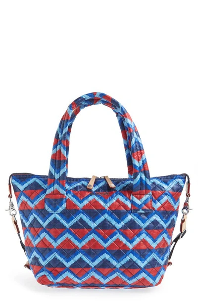 Mz Wallace Medium Metro Quilted Nylon Tote In Indigo Tie-dye