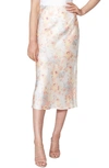 Bardot Kendal Bias Skirt In Paint Floral
