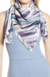 Nordstrom Print Silk Square Scarf In Blue Ink Movement