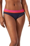 Tommy Bahama Colorblocked Hipster Bikini Bottoms Women's Swimsuit In Navy