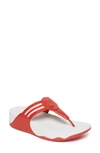 Fitflop Walkstar Flip Flop In Red Nappa Leather