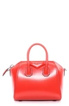 Givenchy 'mini Antigona' Box Leather Satchel In Red