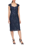 ALEX EVENINGS SEQUIN EMBROIDERY COCKTAIL SHEATH DRESS,81171153