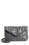 Saint Laurent Mini Loulou Puffer Crossbody Bag In Noir