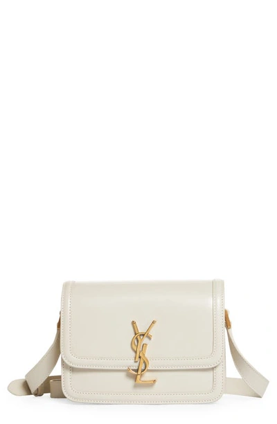 Saint Laurent White Small Solferino Satchel Box Bag In Neutrals