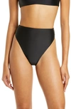 Jade Swim Incline High Waist Bikini Bottom In Black