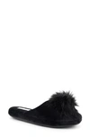 Patricia Green Daisy Slipper In Black/black