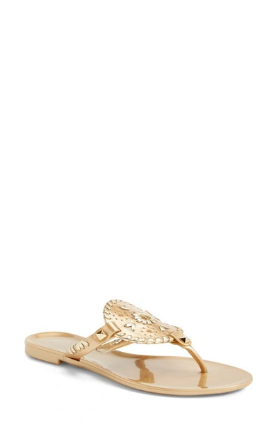 Jack Rogers 'georgica' Jelly Flip Flop In Gold