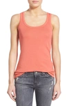 Splendid Ribbed Tank In Fusion Coral