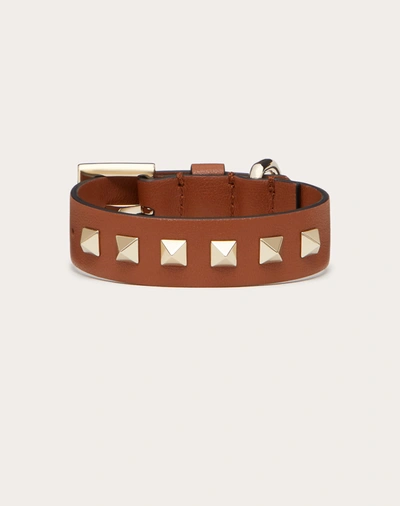 Valentino Garavani  Garavani Rockstud Pet Collar 20 Mm In Saddle Brown