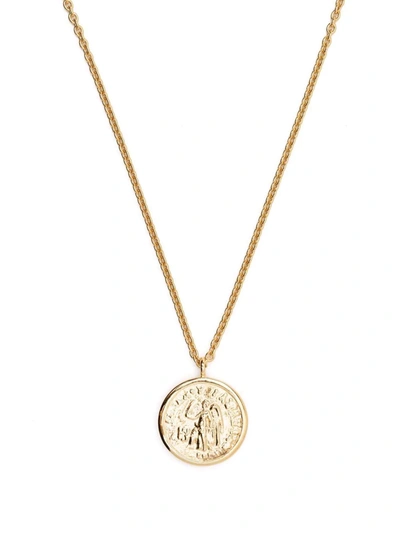 Tom Wood Angel Coin Pendant Necklace In Gold