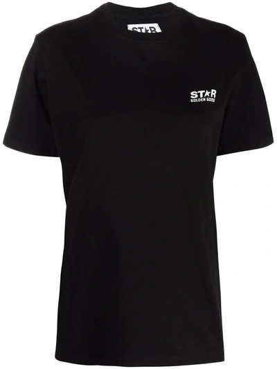 Golden Goose Classic Black T-shirt With Iconic Branding